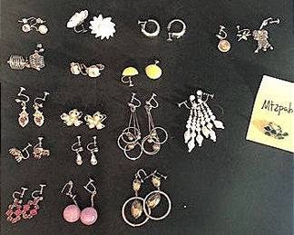 Fifteen Vintage Earrings 