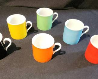 Chase Japan Multi Colored Vintage Coffee Cups 6pc