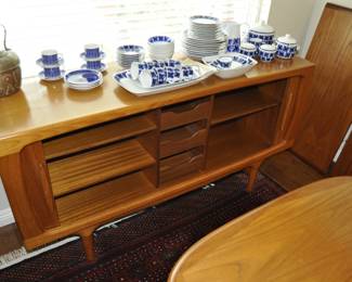 Mid Century Danish Dyrlund Credenza.  64" wide x 32" high x 18" deep