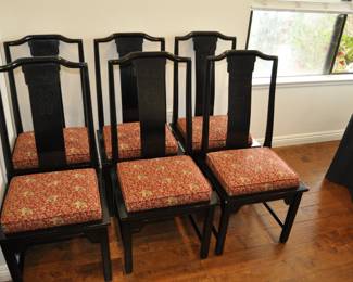 (8) Mid Century Modern dining chairs - Chin Hua Ebonized by Raymond Sobota