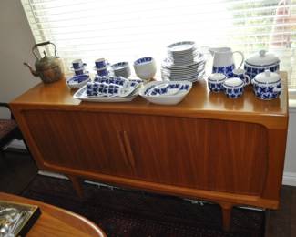 Mid Century Danish Dyrlund Credenza.  64" wide x 32" high x 18" deep