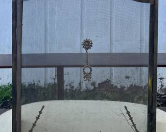 ANTIQUE BRASS FIREPLACE SCREEN