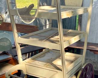 VINTAGE STOCKING DISPLAY CART