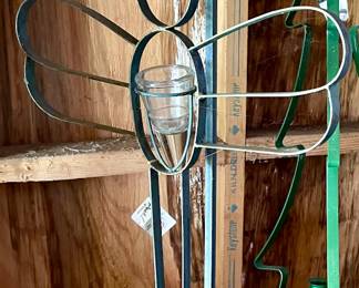 WROUGHT IRON DRAGON FLY CANDLESTICK            (2-AVAILABLE)