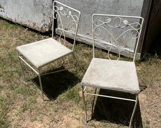 ANTIQUE WROUGHT IRON CHAIRS