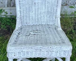 ANTIQUE WICKER CHAIR