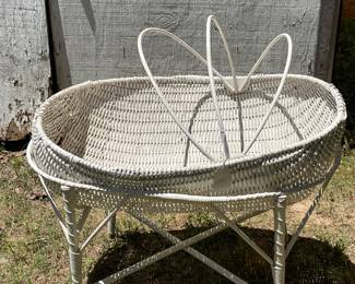 ANTIQUE WICKER BASSINETT