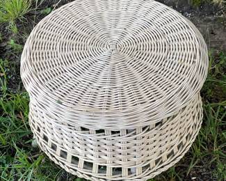 ANTIQUE WICKER OTTOMAN