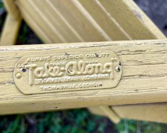 ANTIQUE "TAKE-ALONG" FOLDING TABLE