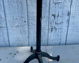 ANTIQUE WROUGHT IRON GLASS TOP TABLE