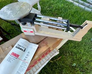 VINTAGE OHAUSE SCALE W/ORIGINAL BOX/PAPERWORK