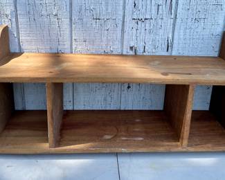 WOODEN WALL CUBBY/SHELF