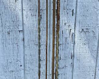 ANTIQUE WROUGHT IRON PLANT STAND WITH COPPER POT