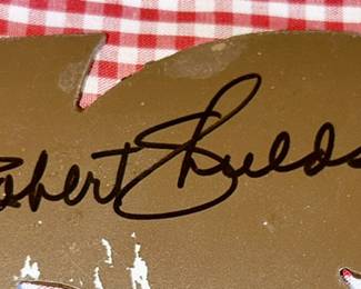 Robert Shields signature on several pieces of Southwest metal art