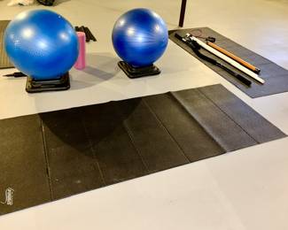 Exercise mats (SOLD) and exercise equipment