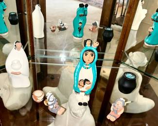 Southwest Storyteller pottery figurines