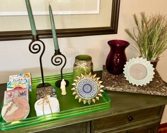 Home decor, napkins, candle sticks (SOLD)