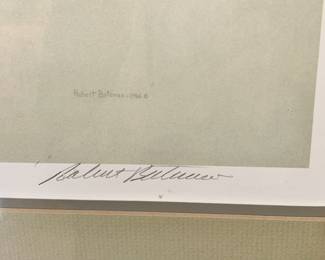 Robert Bateman signed artwork, close-up view of signature