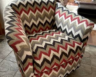 Walter E. Smithe Chevron Club Chair