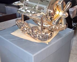 Reed & Barton silver airplane bank