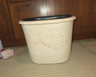 Marble garbage can