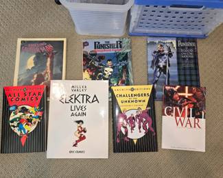 All Star Comics Archives Volume 1. The Punisher books. Miller Varley - Electra. And more