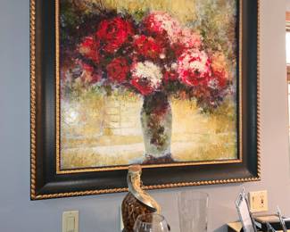 Original Flower Oil Painting 44.5 x 44.5