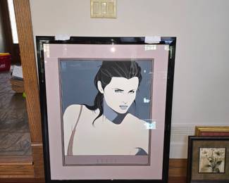 Vintage Patrick Nagel framed art
