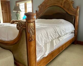 Leather King Bed from Jeffco.