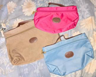 Longchamp makeup bags.