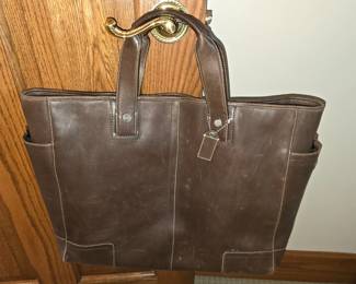 Leather Coach tote