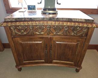 Pair of nightstands with marble top from Jeffco