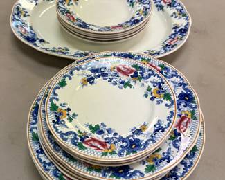 Set of Polychrome Dishes