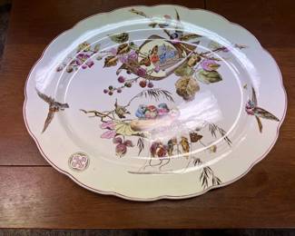Large English Platter w/ birds