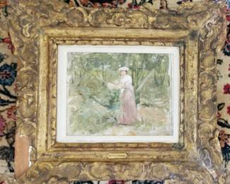 Otto Stark- Woman in Forest. Paris 1885-1887