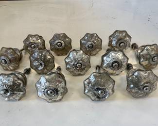 Anthropologie mercury glass drawer pulls / knobs. 