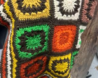 Handmade granny square afghan. Cheerful! 