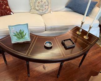 Half-moon vintage coffee table