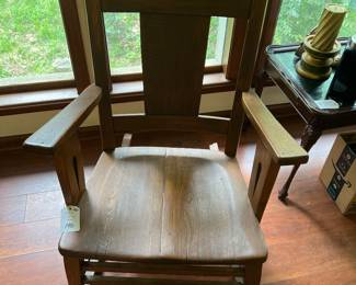 Oak vintage rocking chair