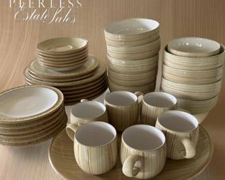 Denby Caramel Stripe 
Set of 37 - Bid #32
