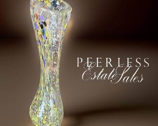 Tall Glass Vase - Signed John Nelson ‘04 - Bid #28