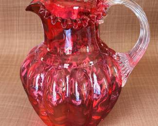 Fenton Cranberry Pitcher 