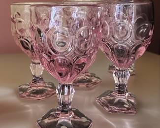 Fostoria Pink Moonstone
Glasses, set of 24 - Bid #4