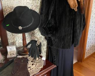 Vintage clothing - fun mink collar and fur jacket