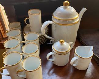 Beautiful and elegant coffee set.