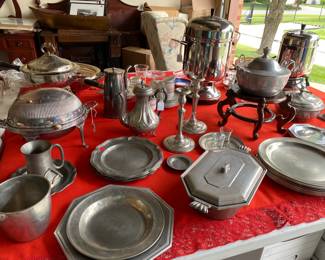 An array of the pewter items available
