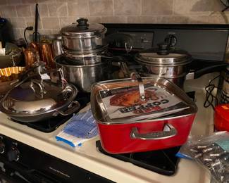 Some of the cooking pots and pans available.