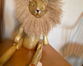 Unusual wooden lion