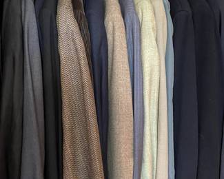 An assortment of fine men's clothing