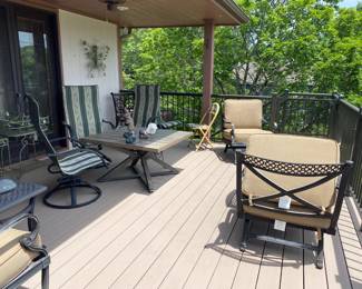 Some of the patio furniture items.